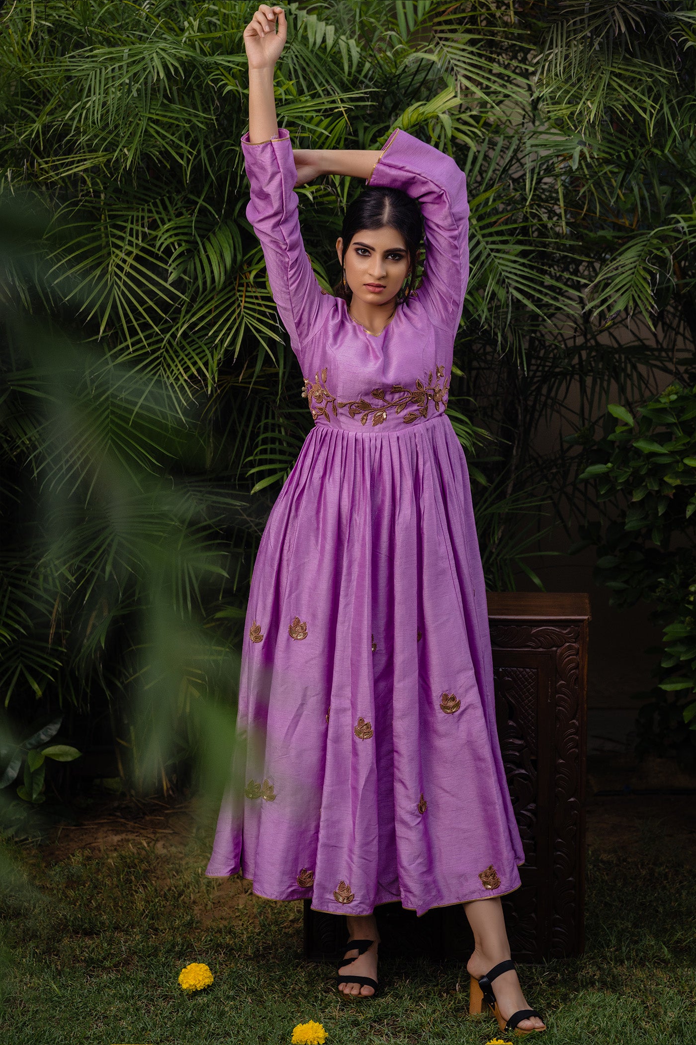 Lilac anarkali 2024